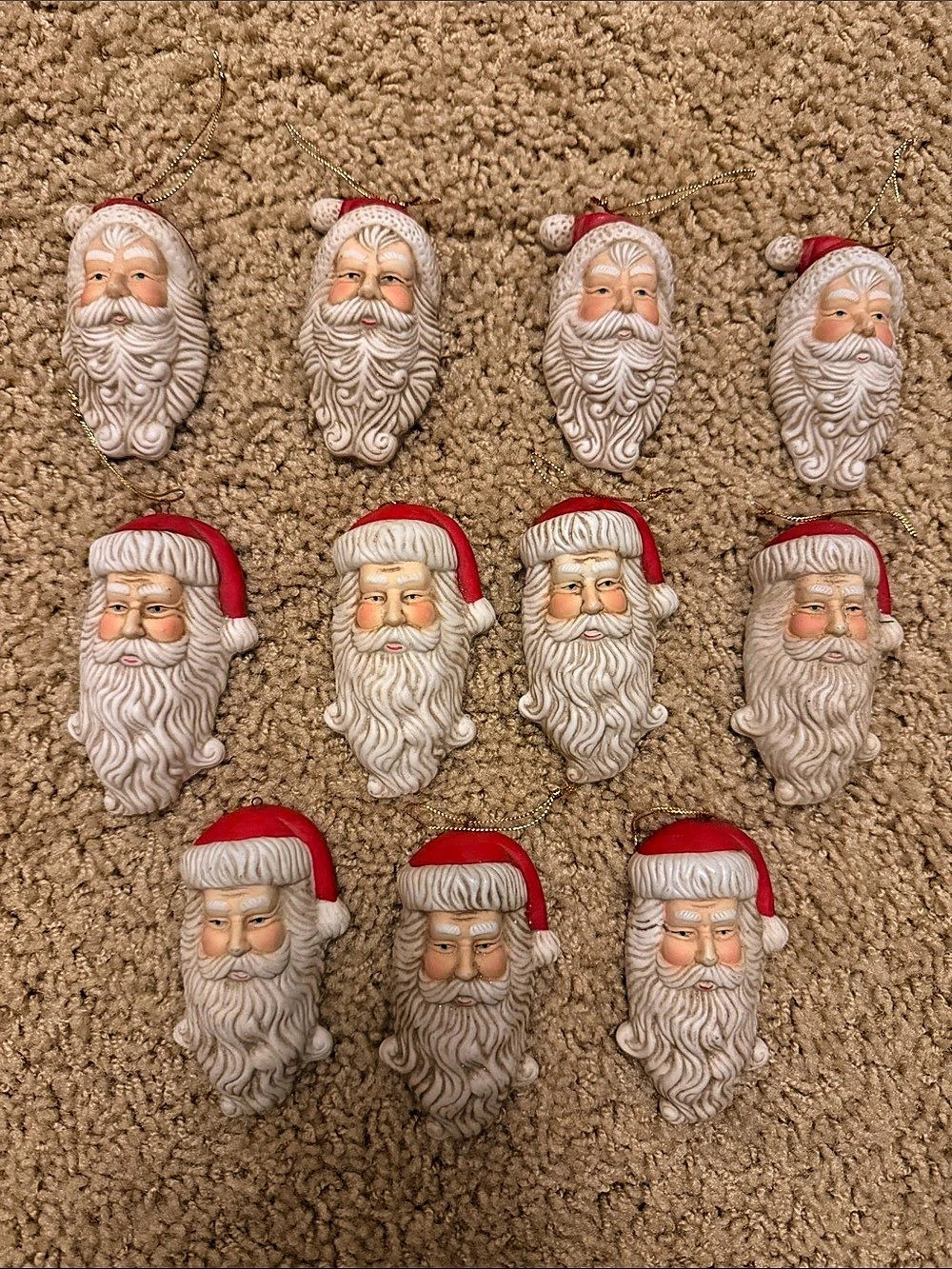 Santa Christmas Ornaments Set of 11